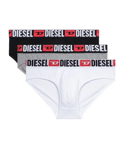 Diesel Three-pack Cotton Briefs In White