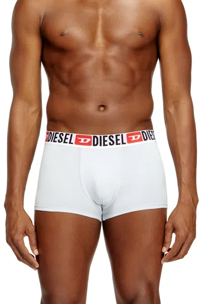Diesel Three-pack Of All-over Logo Waist Boxers In White