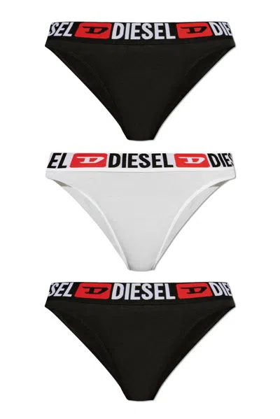 Diesel Logo-waistband Briefs (pack Of Three) In Multi
