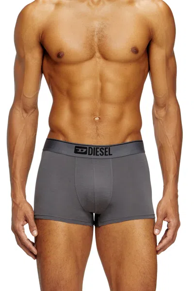 Diesel Three-pack Of Plain Boxer In Gray