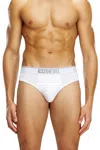 Diesel Three-pack Of Plain Logo Briefs In Multicolor