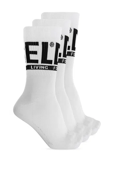 Diesel Three-pack Socks Skm-ray-threepack In White