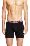 Diesel Three-pack Of All-over Logo Waist Boxers In Multicolor