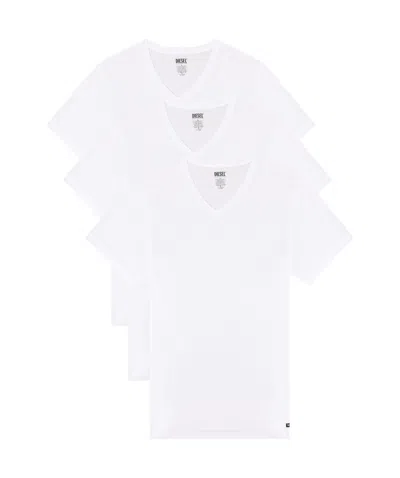 Diesel Three-piece Short-sleeved T-shirt In White