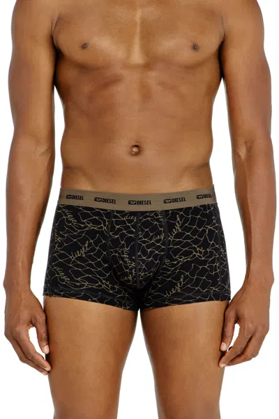 Diesel Three-pack Of Trunks With Graphic Motif In Multi