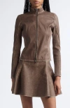 Diesel ® T-hunder Biker Jacket In Chocolate