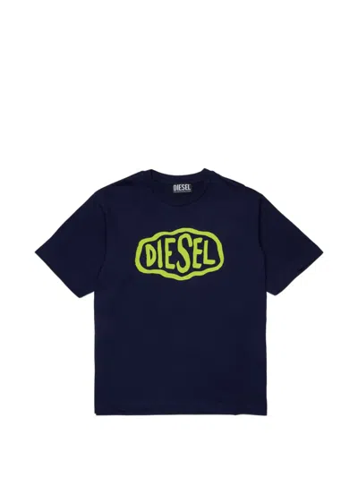 Diesel Kids' Ticlop T-shirt In Blue