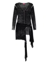 Diesel Tie-detail Asymmetric Dress In Black