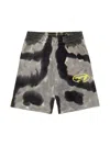 Diesel Tie Dye-print Shorts In Grey
