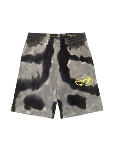 Diesel Kids' Tie Dye-print Shorts In Grey