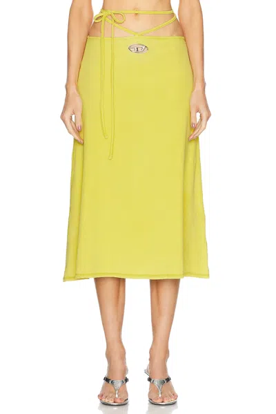 Diesel Tie Waist Midi Skirt In Umber