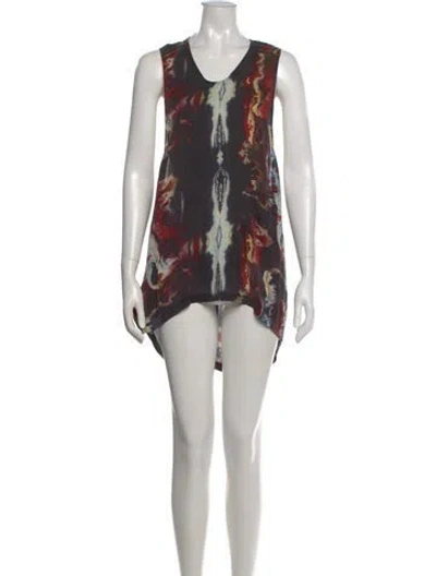 Pre-owned Diesel Tie-dye Print Mini Dress In Multicolor