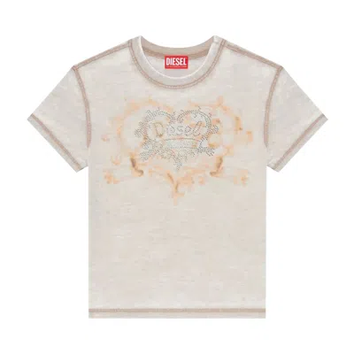 Pre-owned Diesel T-ila-aa1 T-shirt 'light Grey' | Women's Size Xs