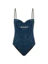 Diesel Mini Effect Adjustable Bodysuit In Blue