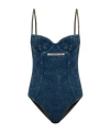 Diesel Mini Effect Adjustable Bodysuit In Blue