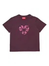 Diesel Tiprid T-shirt In Burgundy