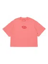Diesel Tixan Oval-logo T-shirt In Pink