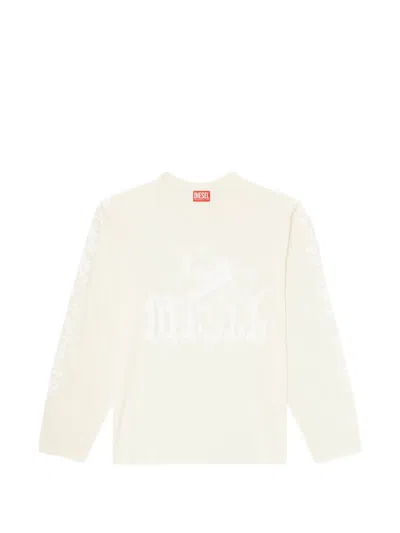 Diesel T-kimmo Long-sleeved T-shirt In Neutral