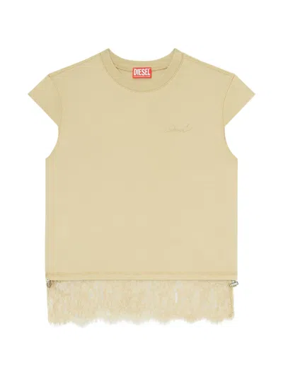 Diesel T-luna Lace-trim Top In Multi