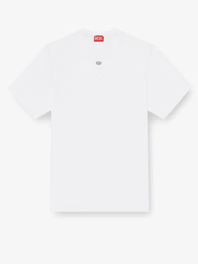 Diesel T-madjust-tr Cotton T-shirt In White