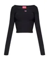 Diesel Black T-ballet-d Long Sleeve T-shirt In Black