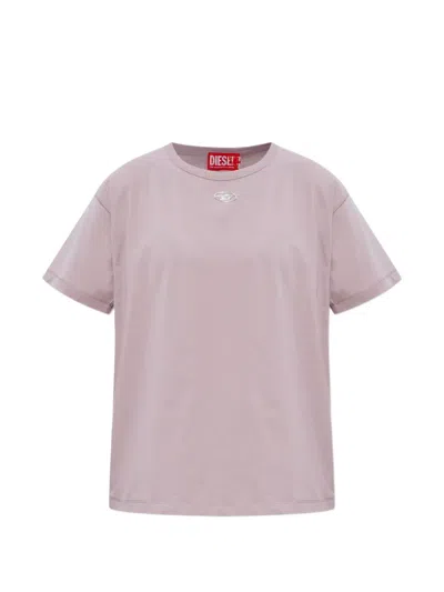 Diesel T-normy-od-s1 Oval D T-shirt In Pink