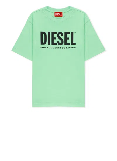 Diesel Kids' Tnuci T-shirt In Green