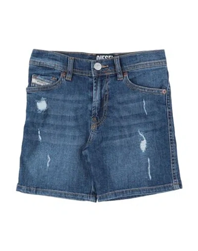 Diesel Babies'  Toddler Boy Denim Shorts Blue Size 6 Cotton, Elastane, Bovine Leather