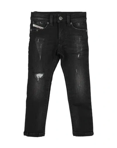 Diesel Babies'  Toddler Boy Jeans Black Size 4 Cotton, Polyester, Elastane