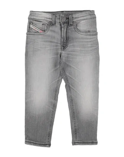 Diesel Babies'  Toddler Boy Jeans Grey Size 6 Cotton, Elastomultiester
