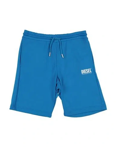 Diesel Babies' Logo-print Cotton Shorts In Blue