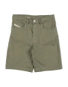 Diesel Babies'  Toddler Boy Shorts & Bermuda Shorts Military Green Size 4 Cotton, Elastane