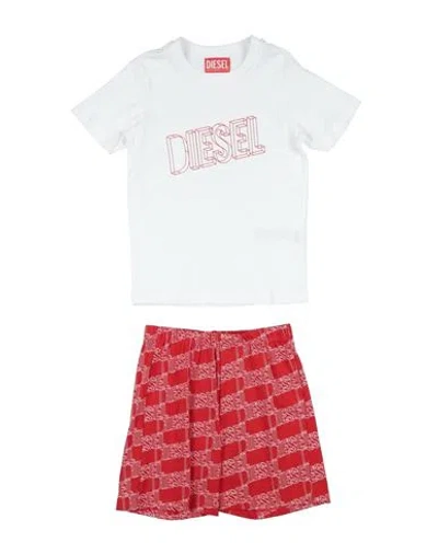 Diesel Babies'  Toddler Boy Sleepwear Red Size 6 Cotton, Elastane In White