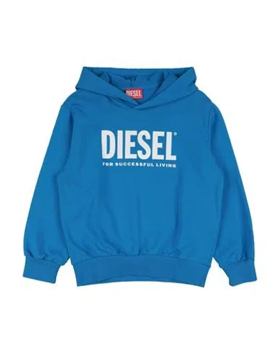 Diesel Babies'  Toddler Boy Sweatshirt Azure Size 4 Cotton, Elastane In Blue