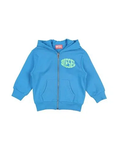 Diesel Babies'  Toddler Boy Sweatshirt Azure Size 6 Cotton, Elastane In Blue