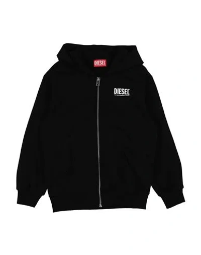 Diesel Babies'  Toddler Boy Sweatshirt Black Size 6 Cotton, Elastane
