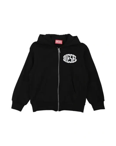 Diesel Babies'  Toddler Boy Sweatshirt Black Size 6 Cotton, Elastane