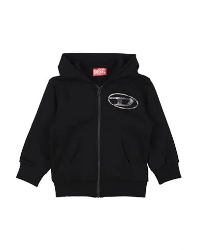 Diesel Babies'  Toddler Boy Sweatshirt Black Size 6 Cotton, Elastane