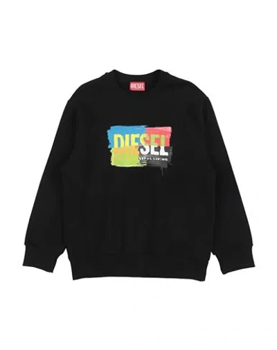 Diesel Babies'  Toddler Boy Sweatshirt Black Size 6 Cotton, Elastane