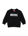 Diesel Toddler Boy Sweatshirt Black Size 4 Cotton, Elastane In Multi