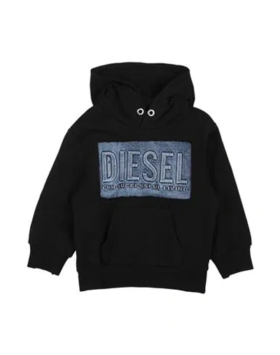 Diesel Babies'  Toddler Boy Sweatshirt Black Size 6 Cotton, Elastane