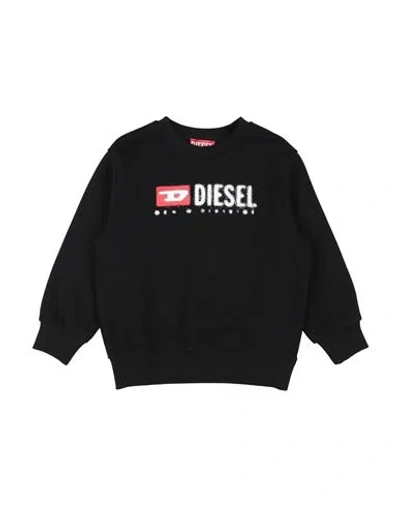 Diesel Babies'  Toddler Boy Sweatshirt Black Size 6 Cotton, Polyester, Elastane