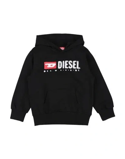 Diesel Babies'  Toddler Boy Sweatshirt Black Size 6 Cotton, Polyester, Elastane