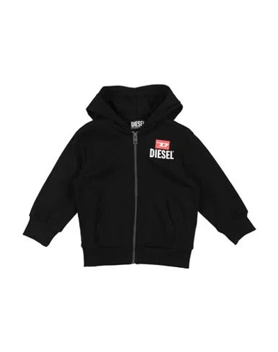 Diesel Babies'  Toddler Boy Sweatshirt Black Size 6 Cotton, Polyester, Elastane
