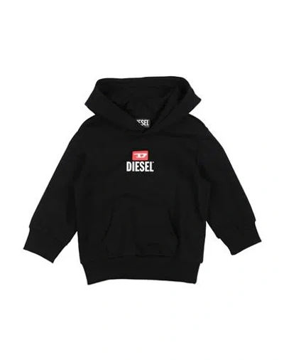 Diesel Babies'  Toddler Boy Sweatshirt Black Size 6 Cotton, Polyester, Elastane