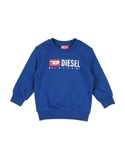 Diesel Babies'  Toddler Boy Sweatshirt Blue Size 4 Cotton, Polyester, Elastane