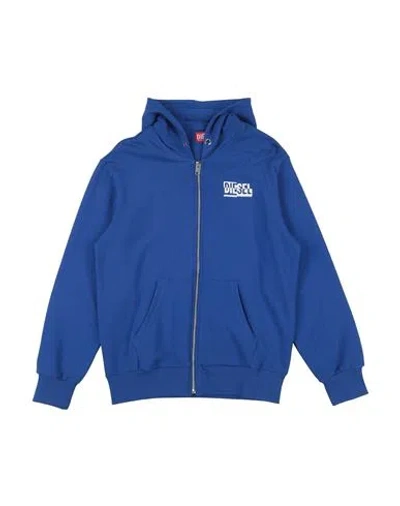 Diesel Toddler Boy Sweatshirt Bright Blue Size 6 Cotton In Blue