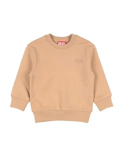 Diesel Babies'  Toddler Boy Sweatshirt Camel Size 6 Cotton, Elastane In Brown