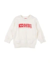 Diesel Babies'  Toddler Boy Sweatshirt Ivory Size 4 Cotton, Elastane