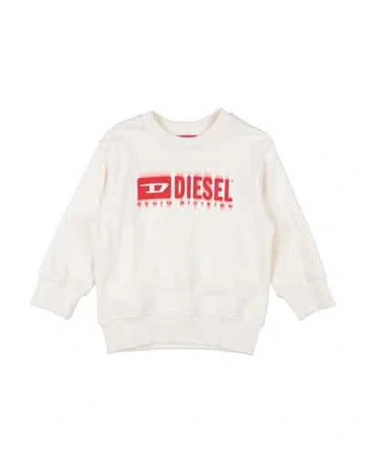 Diesel Babies'  Toddler Boy Sweatshirt Ivory Size 4 Cotton, Elastane